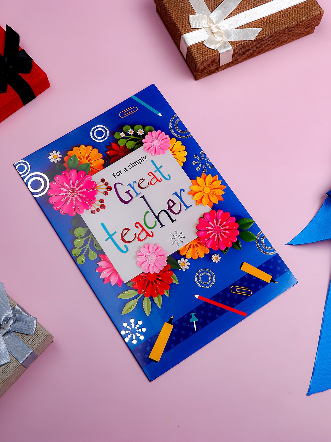 

Archies Black & Blue Premium Pen & Teachers Greeting Card