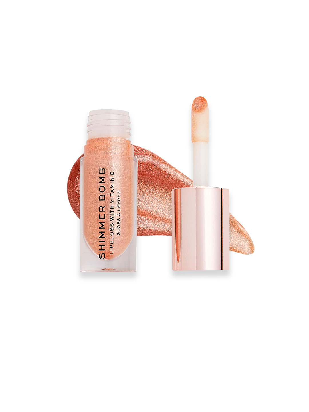 

Makeup Revolution London Shimmer Bomb Lip Gloss with Vitamin E 4.5ml - Starlight, Nude