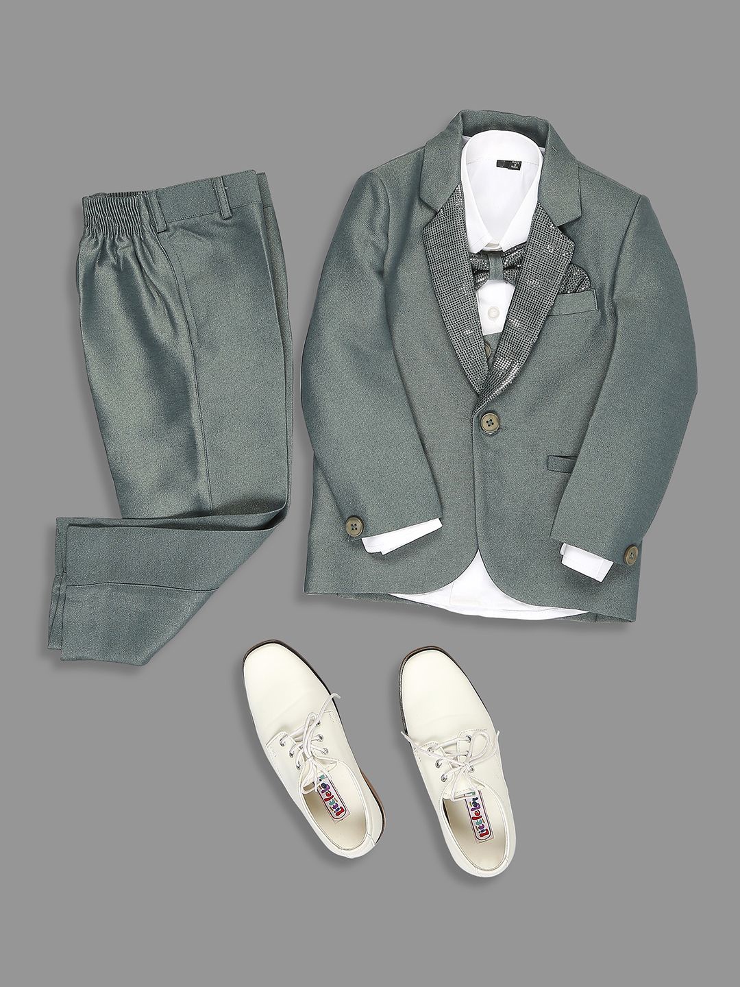 

YK Boys 5-Piece Self-Designed Suits, Green