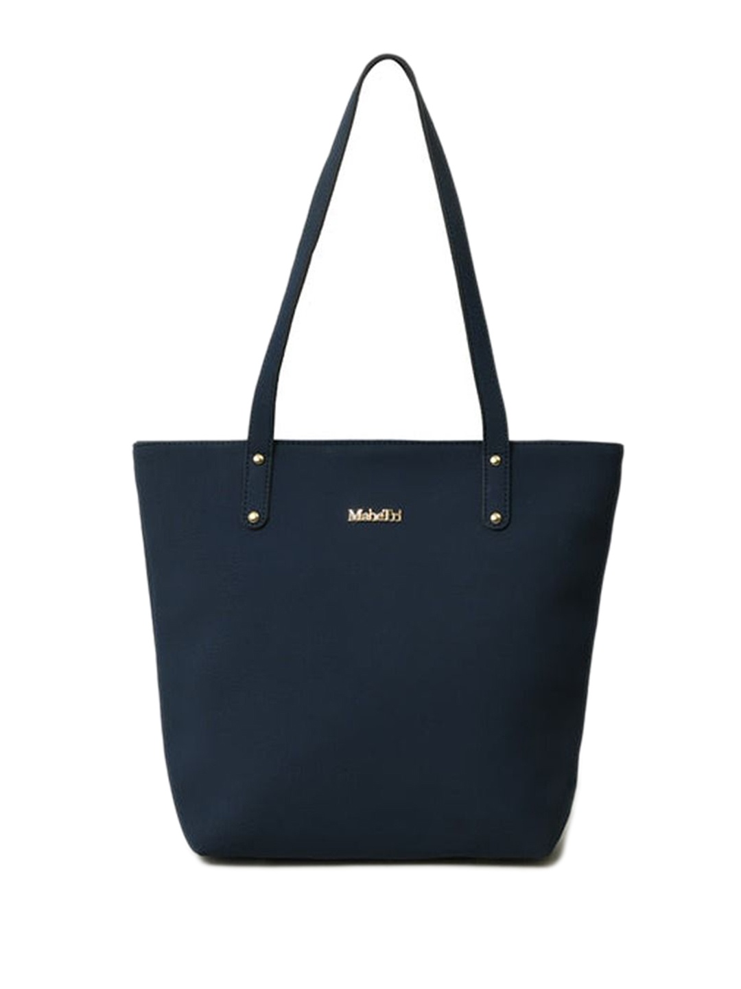 

MaheTri Women Textured Solid Structured Tote Bag, Navy blue