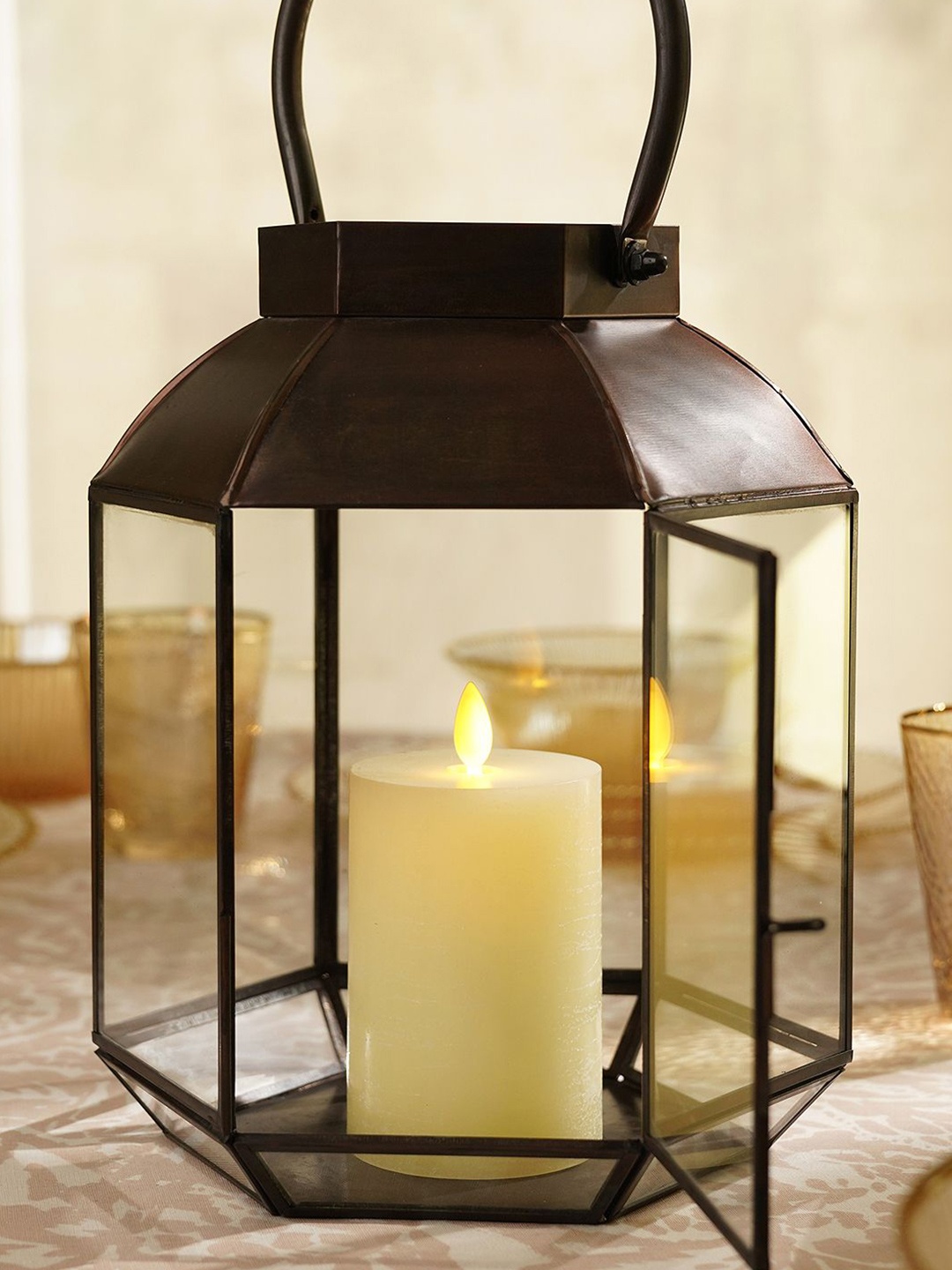 

Pure Home and Living Grey LED Flickering Flame Pillar Candle