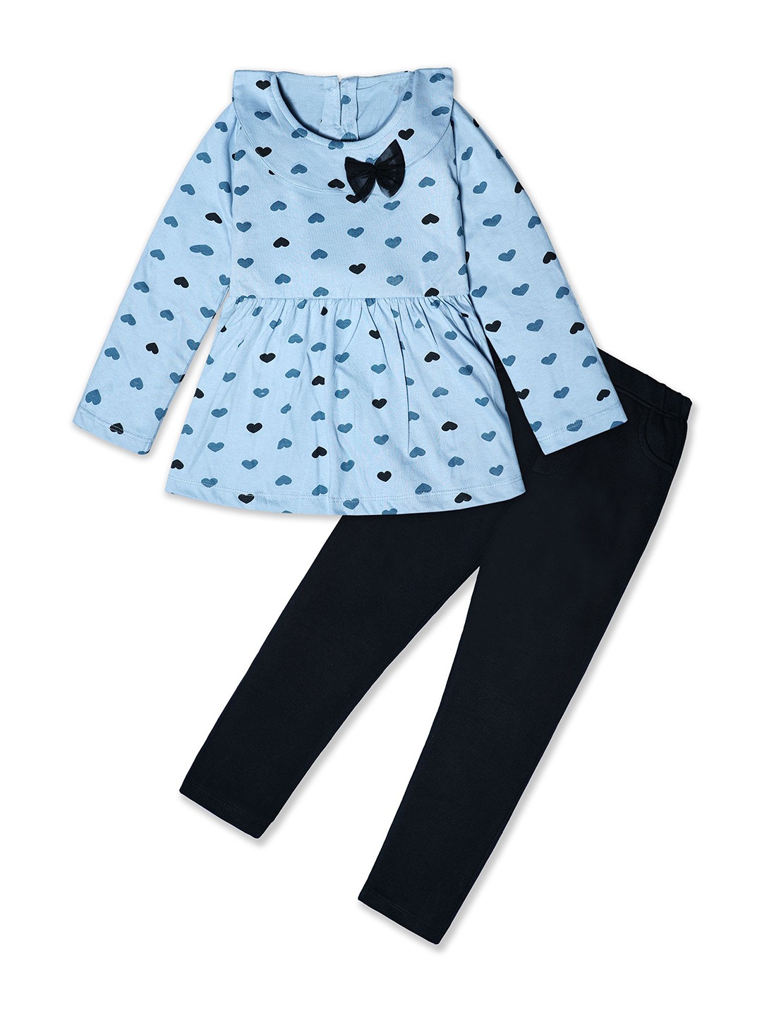 

Nino Togs Girls Printed Top with Trousers, Blue