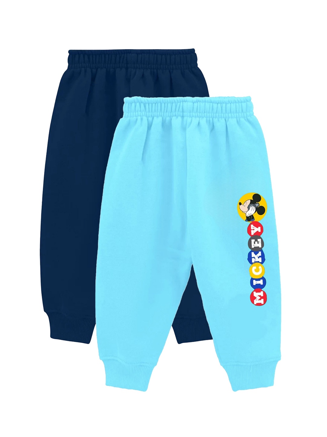 

BAESD Kids Pack Of 2 Printed Printed Cotton Joggers, Blue
