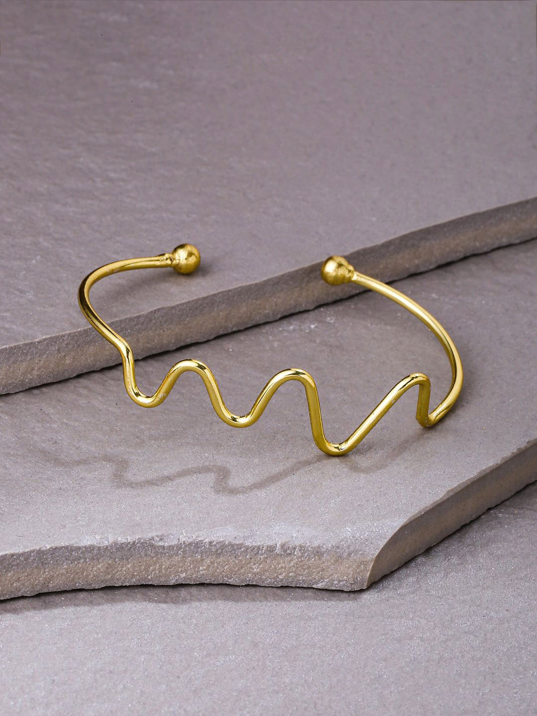 

NVR Gold-Plated Adjustable Kada Bracelet