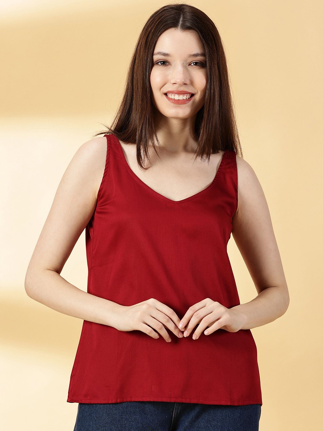 

DIVINATION Women Regular Top, Maroon