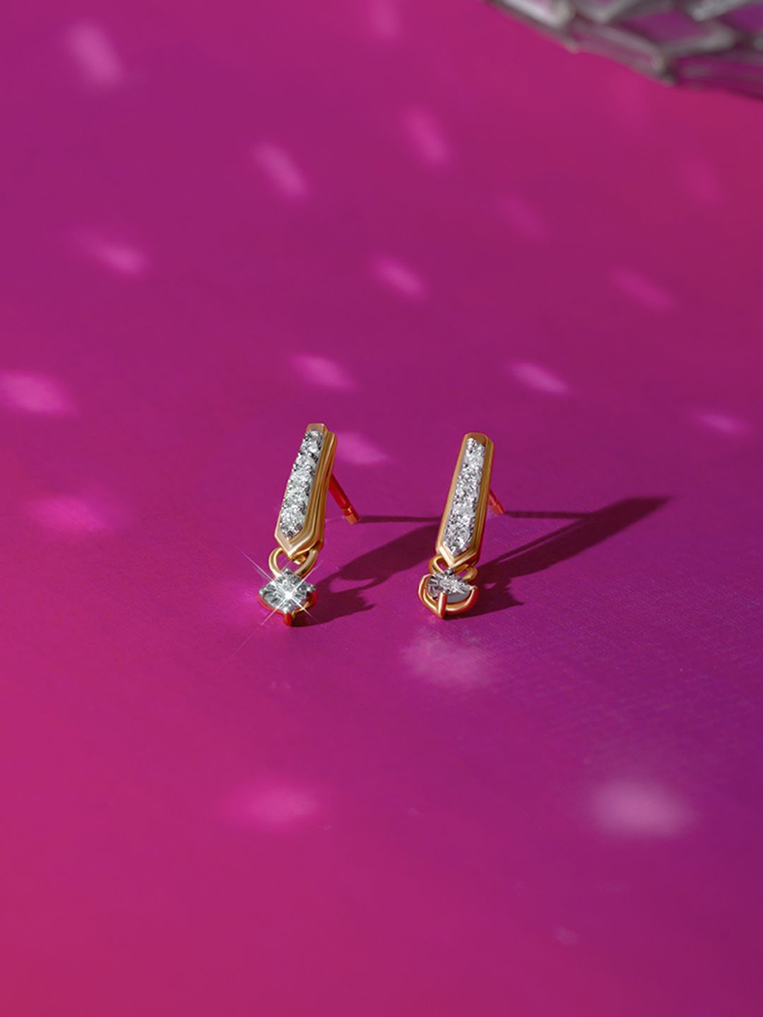 

Mia by Tanishq 14 KT Diamond Earrings, Gold