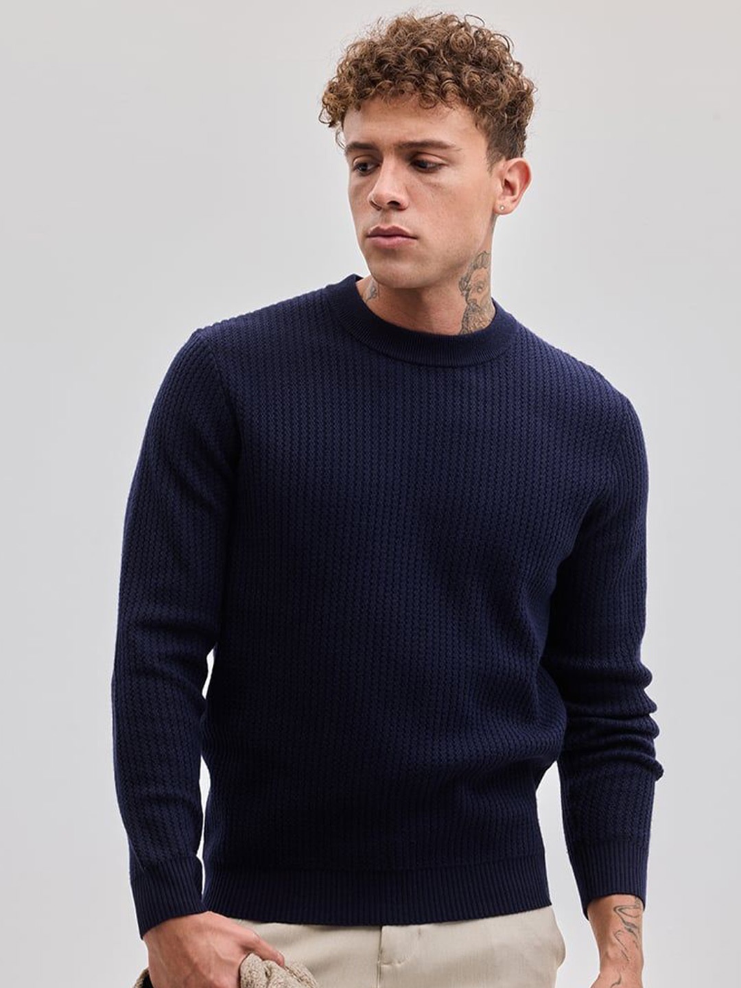 

Snitch Men Pullover Sweaters, Navy blue