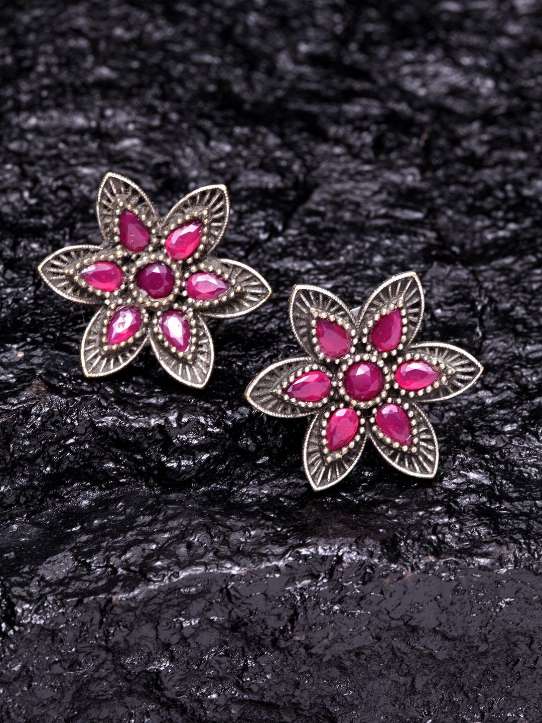 

Anouk Silver Plated Floral Drop Earrings