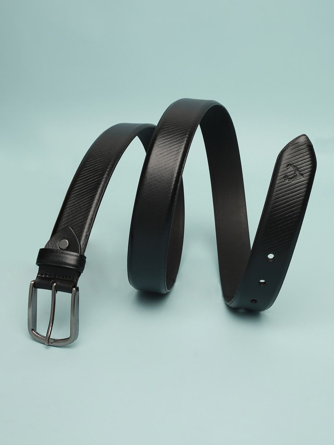 

Allen Solly Men Textured Leather Formal Belt, Black