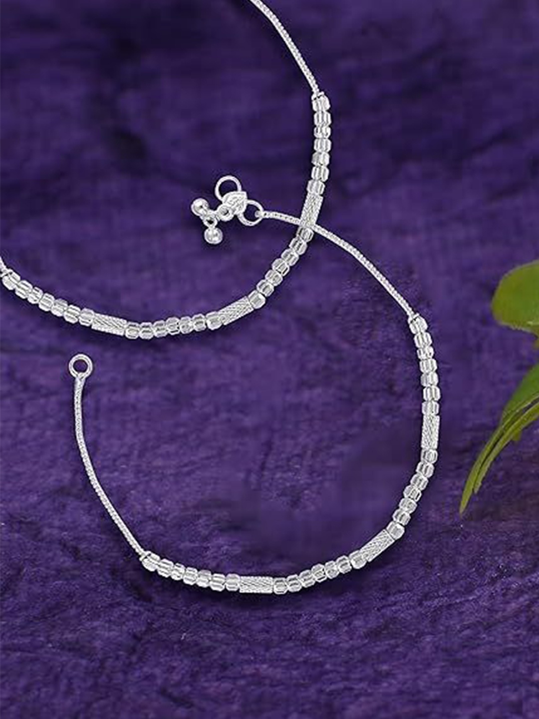 

Heer Collection Set Of 2 Silver-Plated Anklet