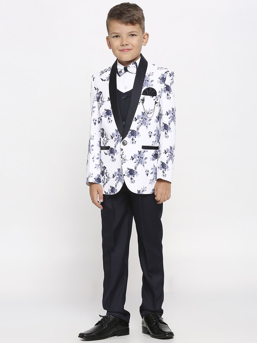 

YK Infant Boys Five Piece Suits With Shawl Collar, Navy blue