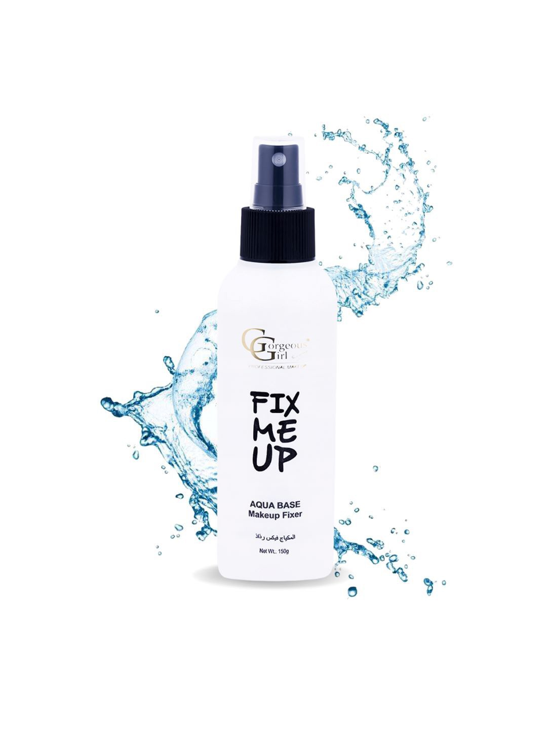 

Gorgeous Girl Fix Me Up Aqua Base Makeup Fixer Spray 24H Oil-Control - 150 g, Transparent