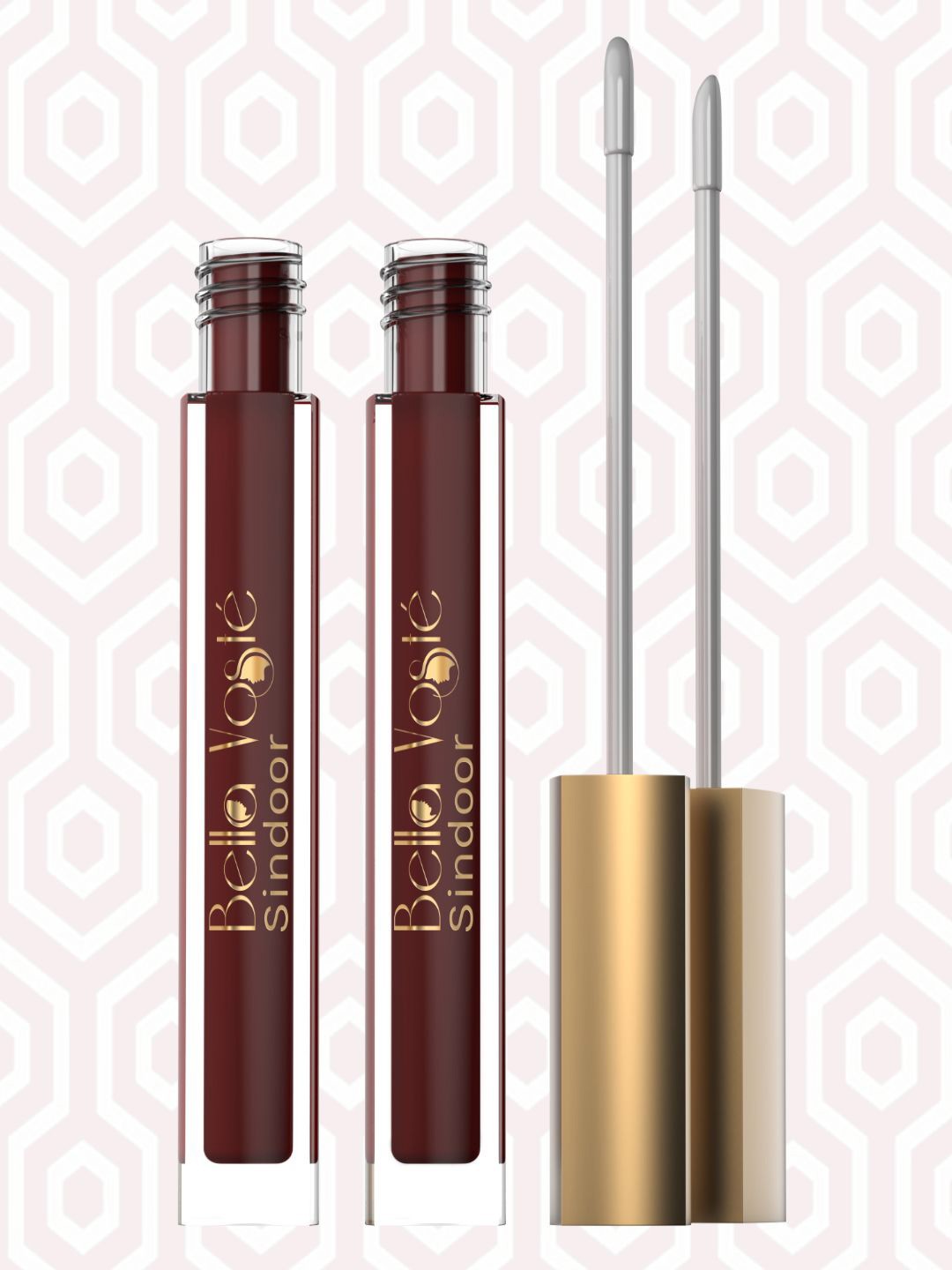 

Bella Voste Set Of 2 Matt Finish Liquid Sindoor - 4ml -Maroon