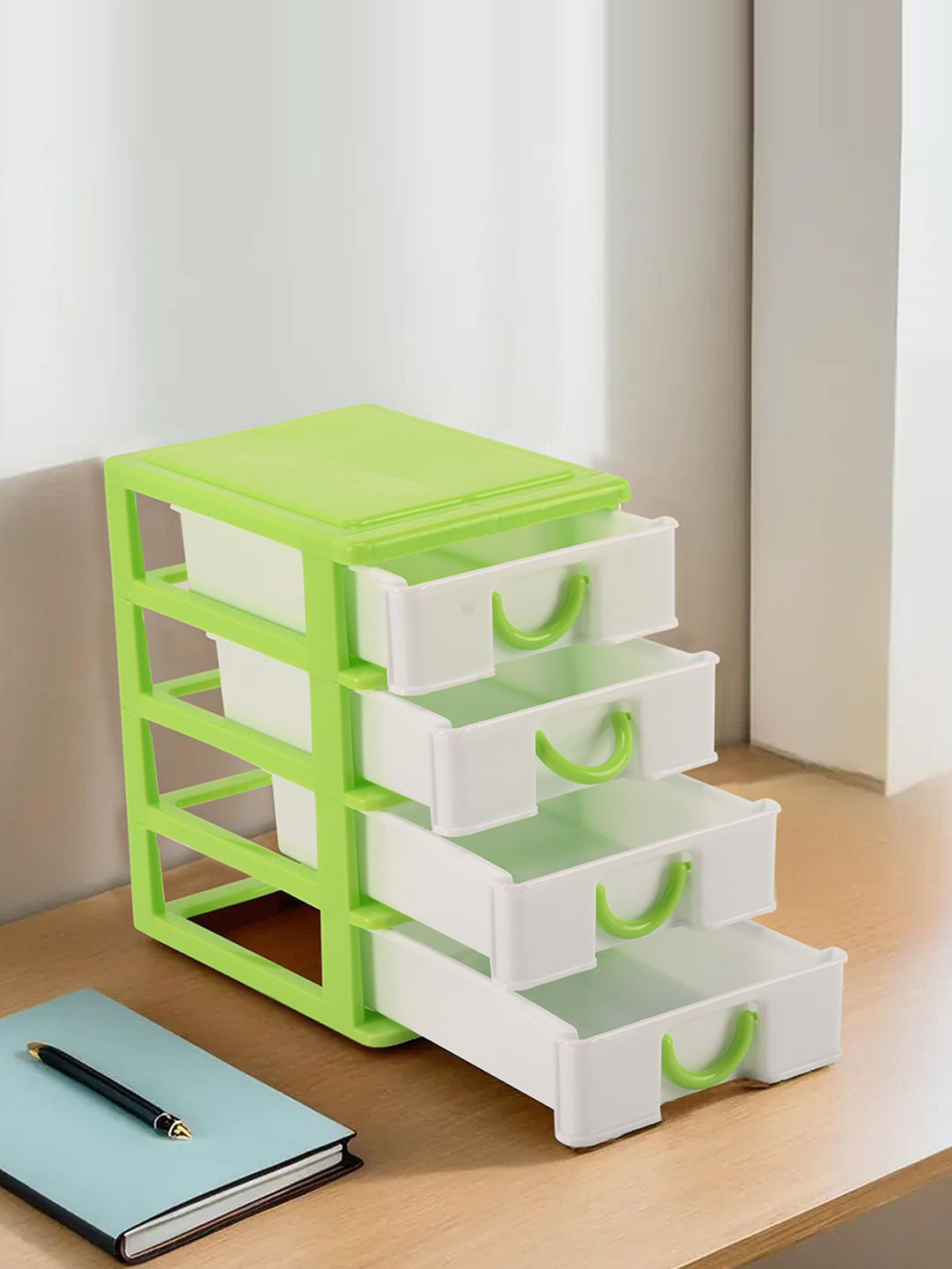 

Kuber Industries White 4-Tier Desk Organisers