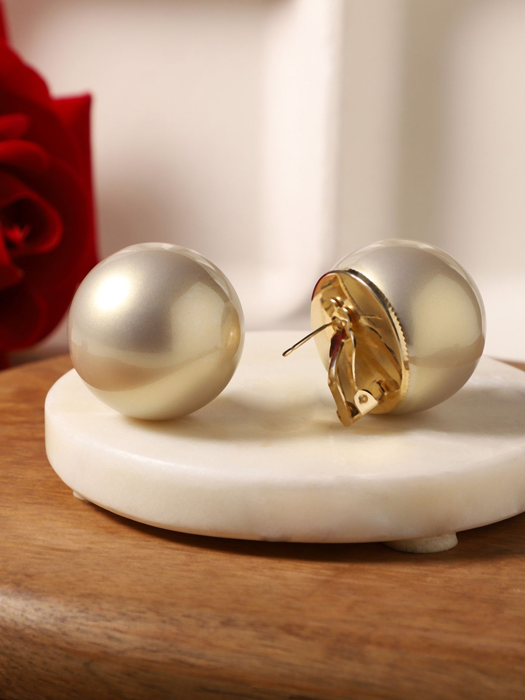 

VENI Stainless Steel Gold Plated Contemporary Studs