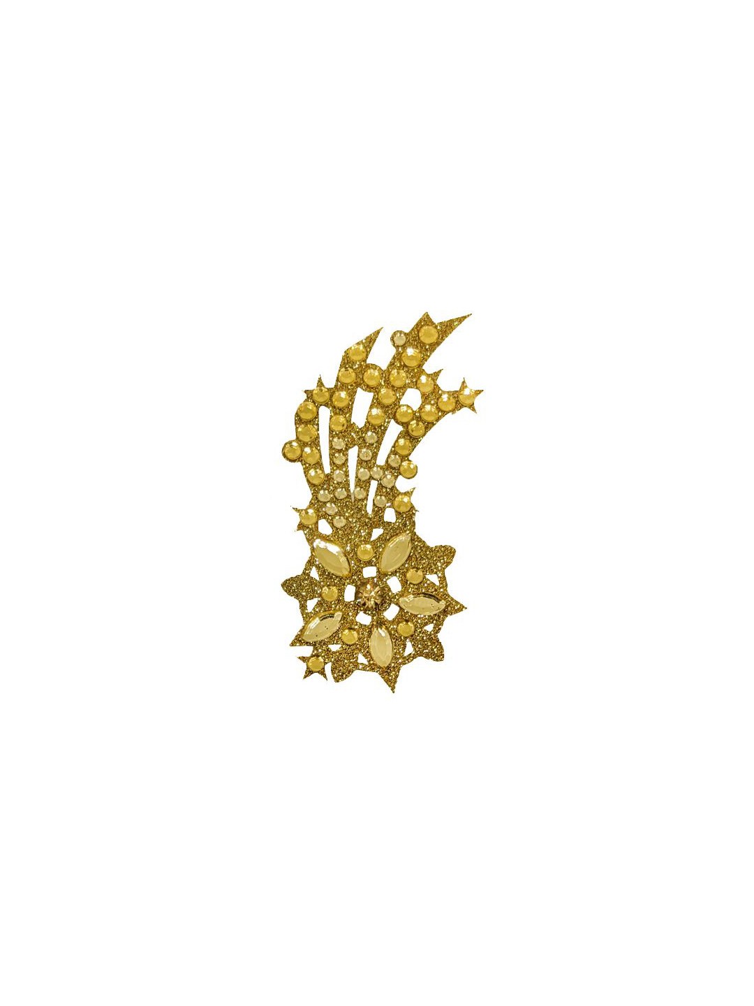 

Comet Busters Stones Studded Temporary Body Jewel Tattoo, Gold