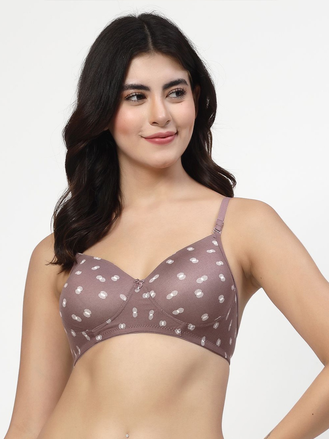 

Docare Full Coverage Lightly Padded Cotton T-shirt Bra With All Day Comfort, Brown