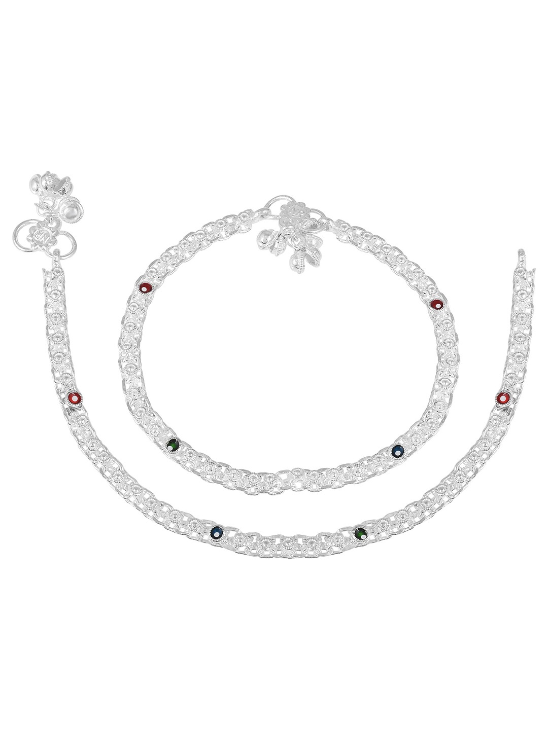 

MEMOIR Silver-Plated Meenakari Anklet
