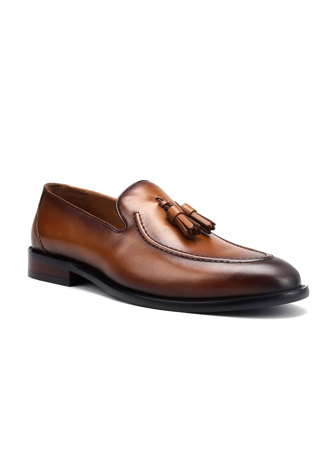 

ROSSO BRUNELLO Men Leather Formal Loafers, Brown