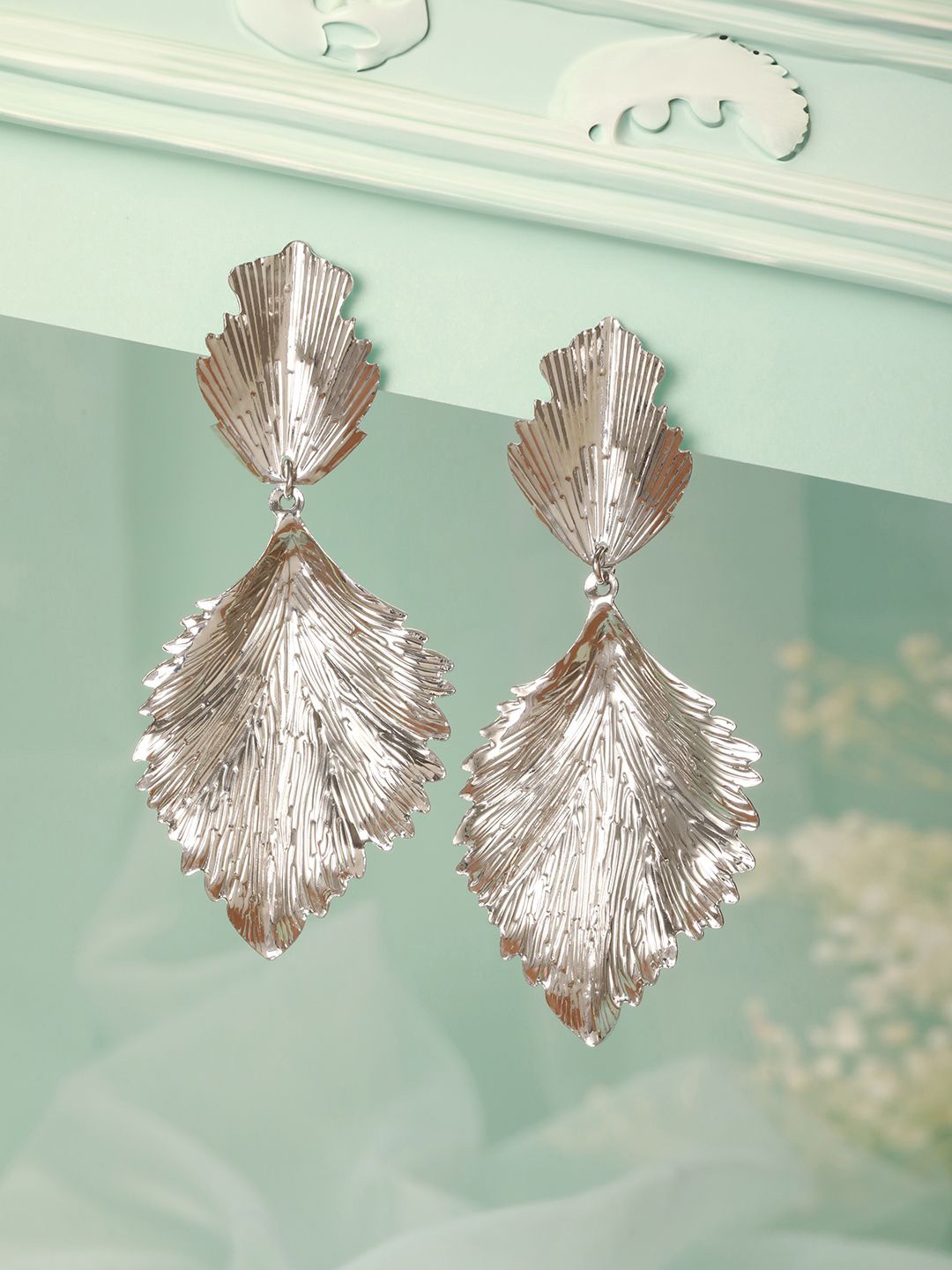 

SARAF TRENDZ Silver Plated Quirky Anti-tarnish Stainless Steel Drop Earrings