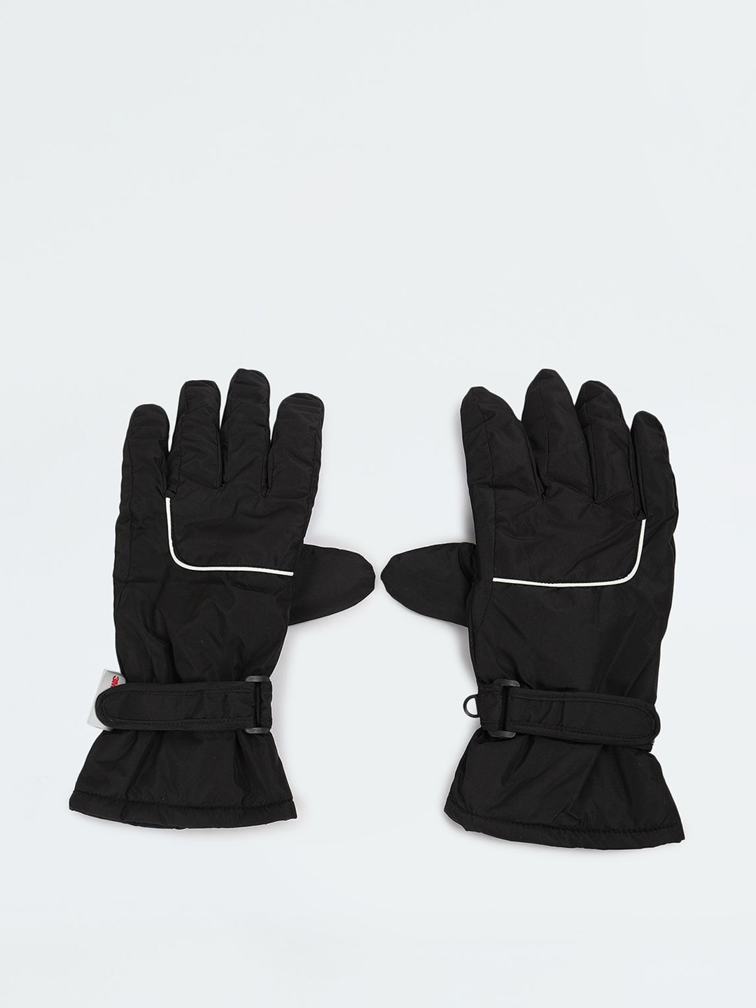 

max Men Solid Safety Gloves, Black