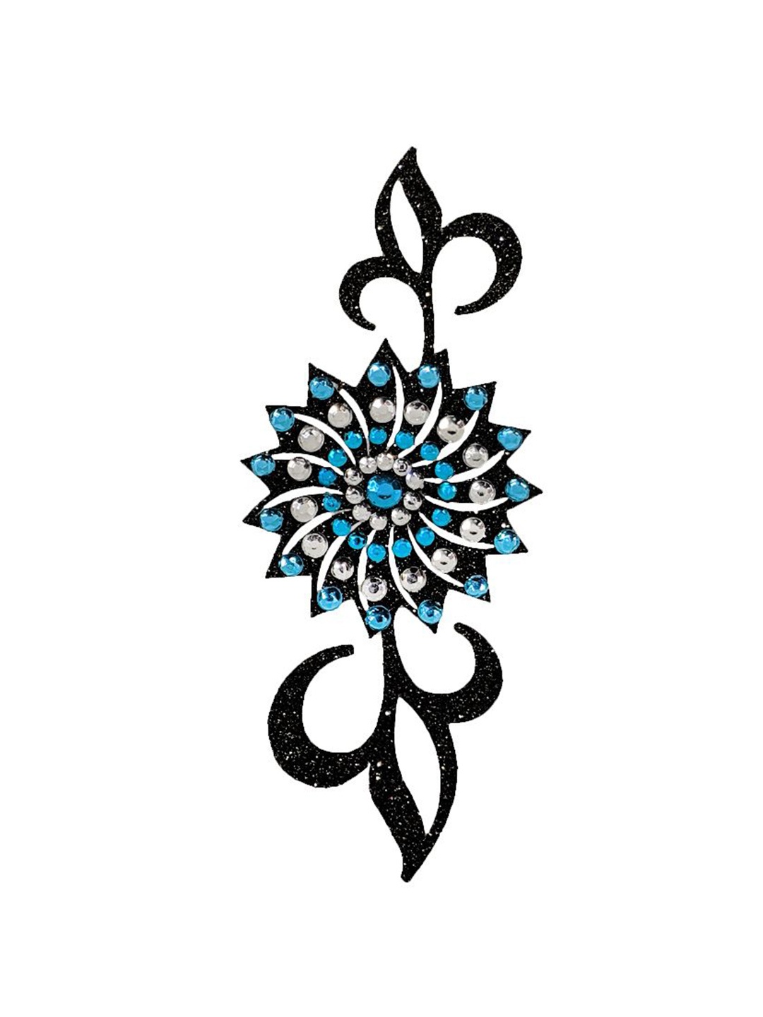 

Comet Busters Stones Studded Temporary Body Jewel Tattoo, Black