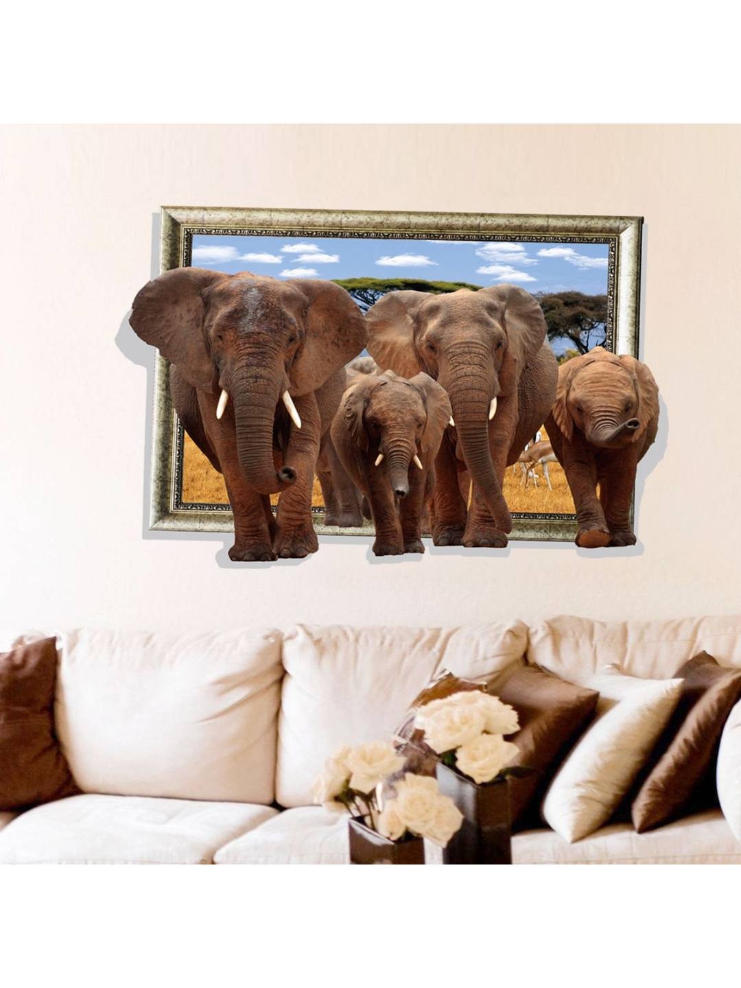 

Jaamso Royals Brown Printed Self-Adhesive Wall Sticker