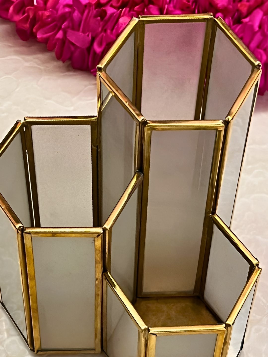 

Timaya's Decor Gold-Toned & Grey Classic Brass Cutlery Holder