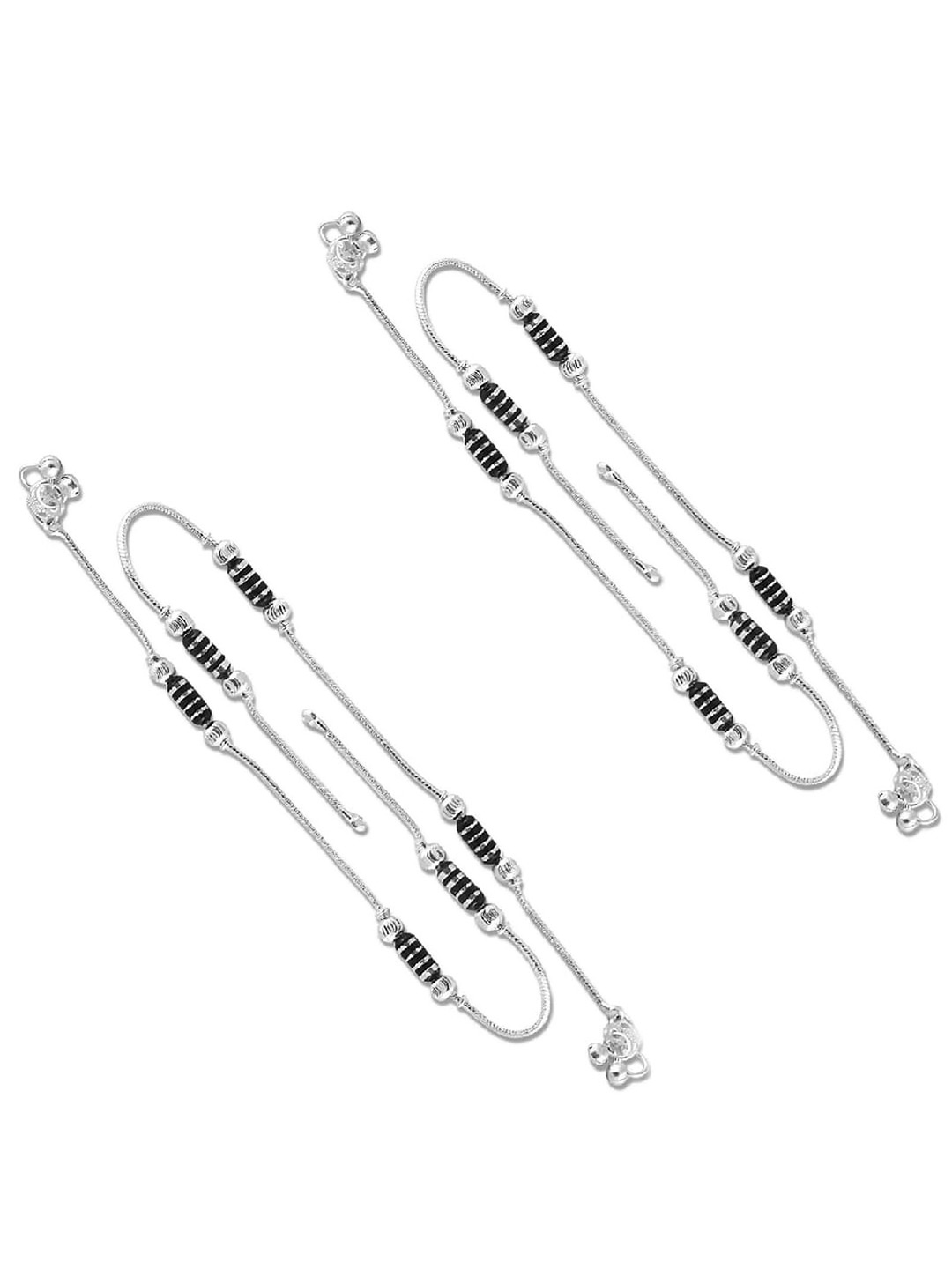 

Heer Collection Set of 2 Silver-Plated Anklet
