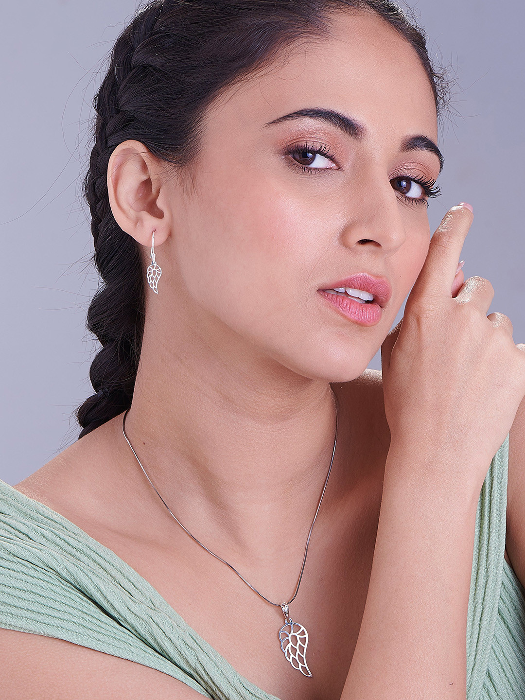 

Nipura 925 Sterling Silver Rhodium-Plated Angel Wing Laser-cut Pendant