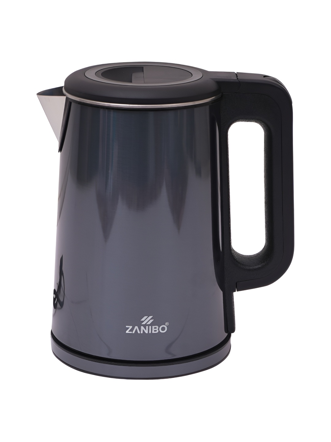 

ZANIBO Black Glossy Stainless Steel Electric Kettle 1500w