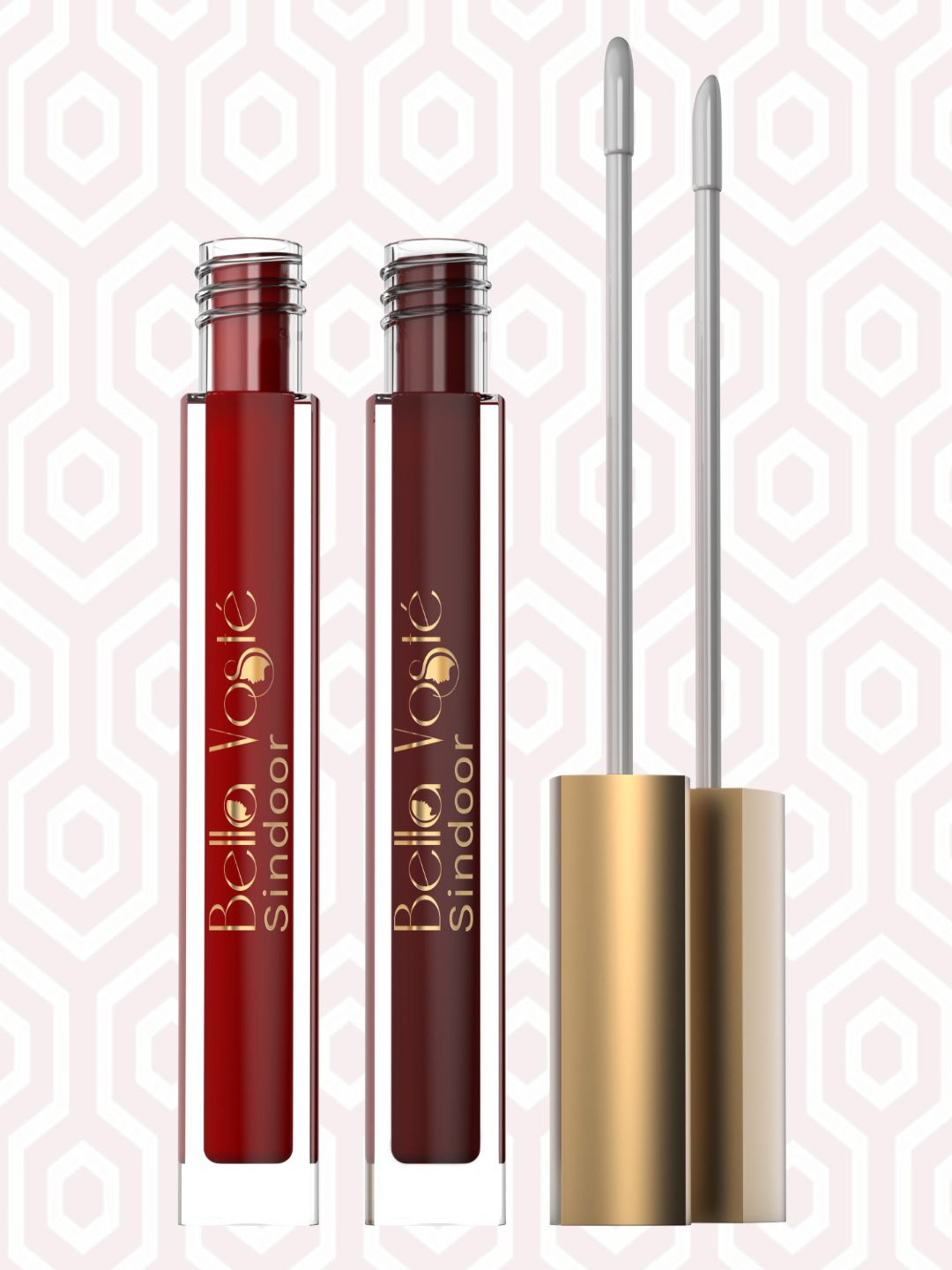 

Bella Voste Set Of 2 Matt Finish Liquid Sindoor- Red & Maroon- 4ml