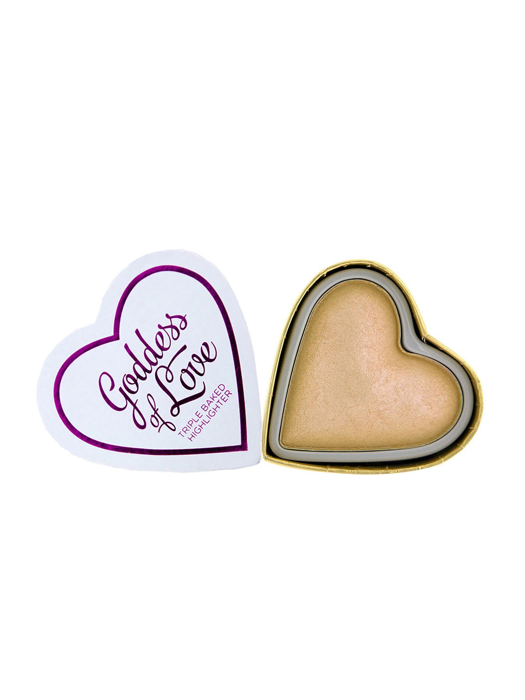 

Makeup Revolution London Blushing Hearts Triple Baked Highlighter - Goddess of Faith, Gold