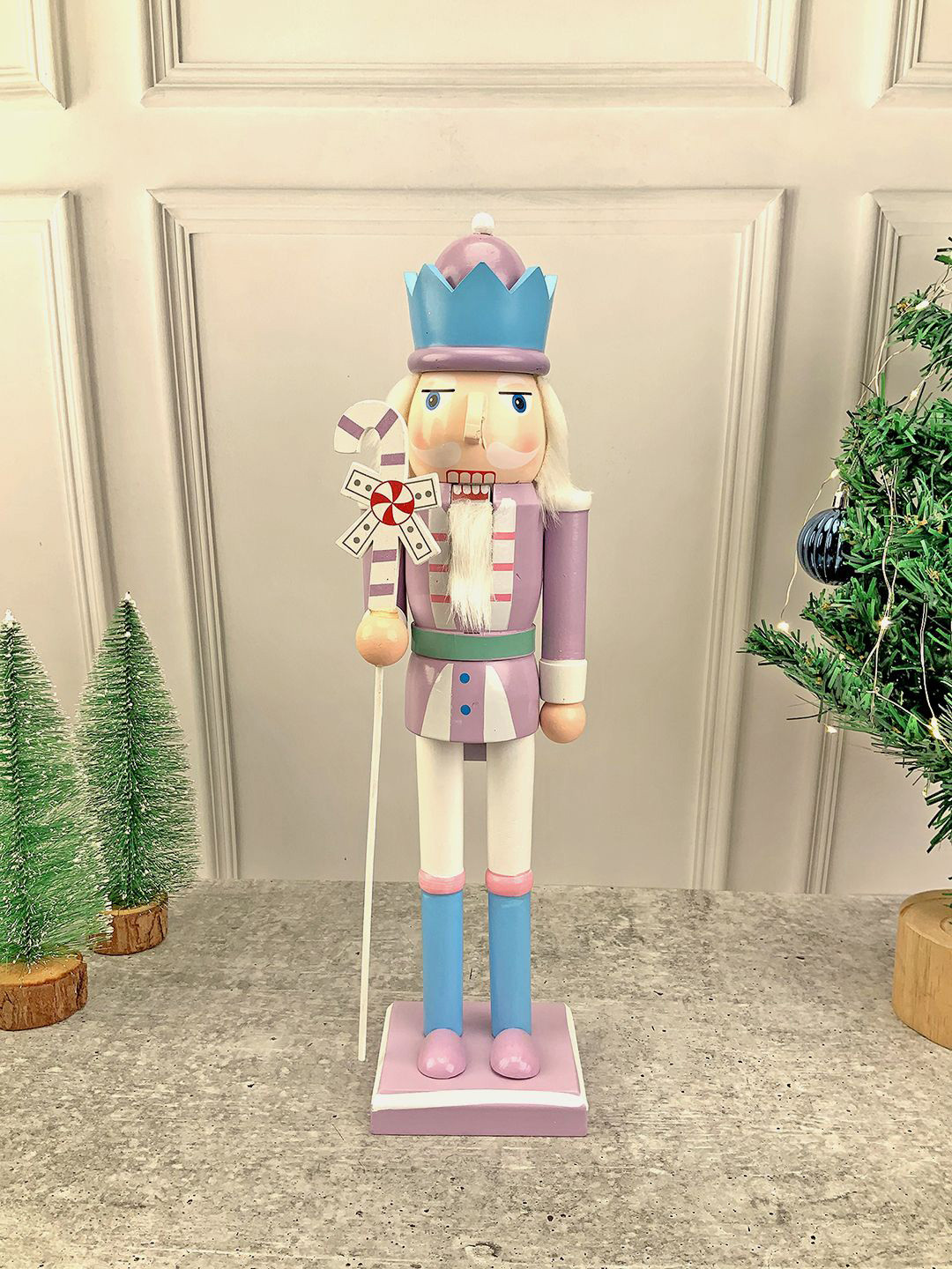 

Little Surprise Box LLP Wooden Heart Nutcracker Showpieces, Purple