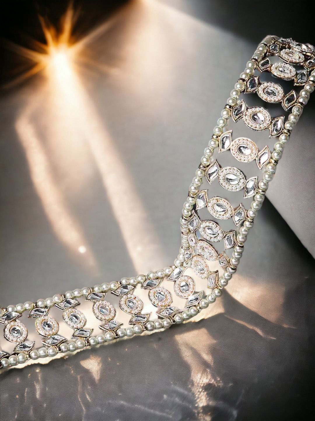 

Anouk Kundan Studded Head Chain, Gold