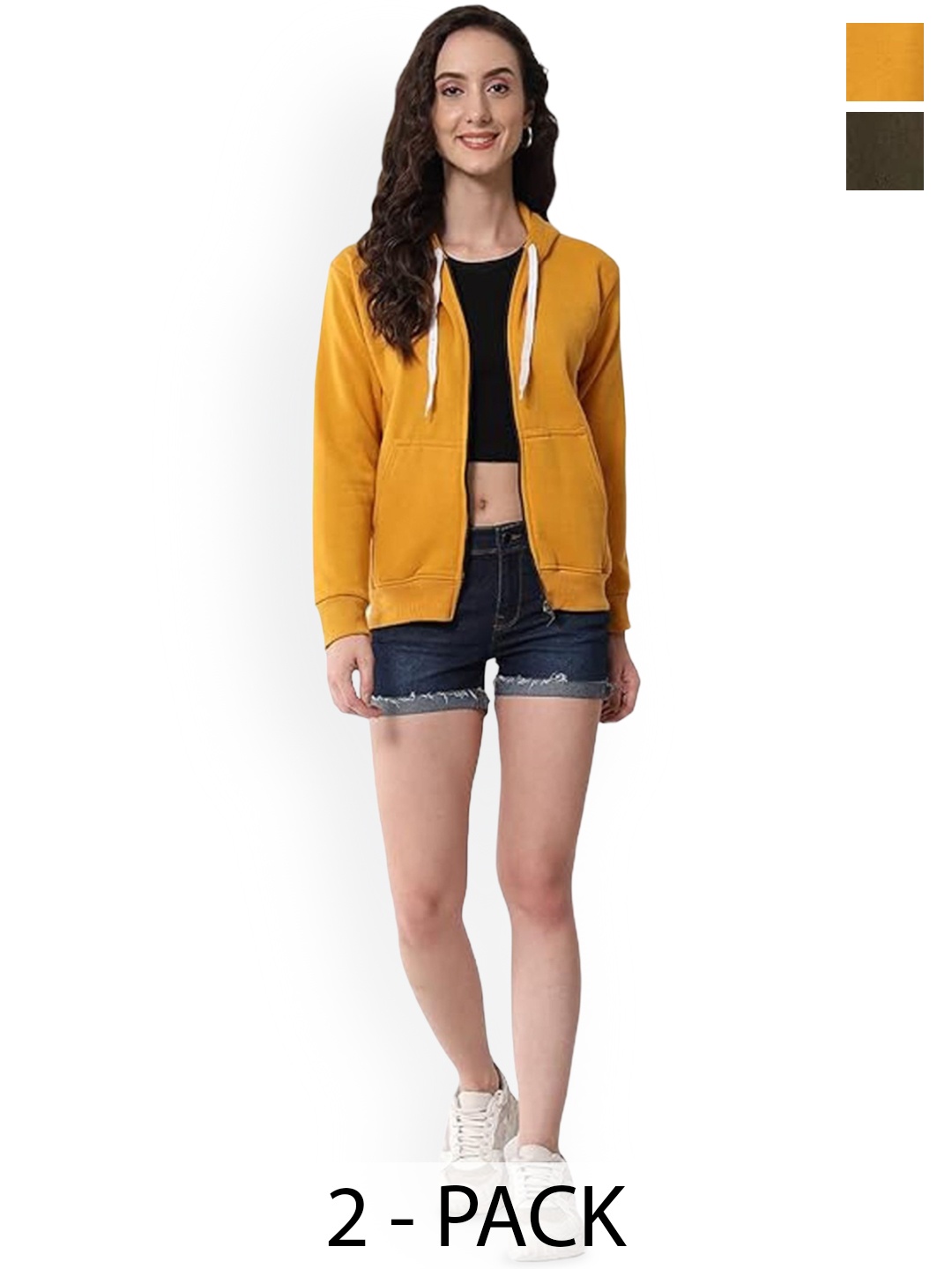 

Funday Fashion Women Fleece Jacket, Olive