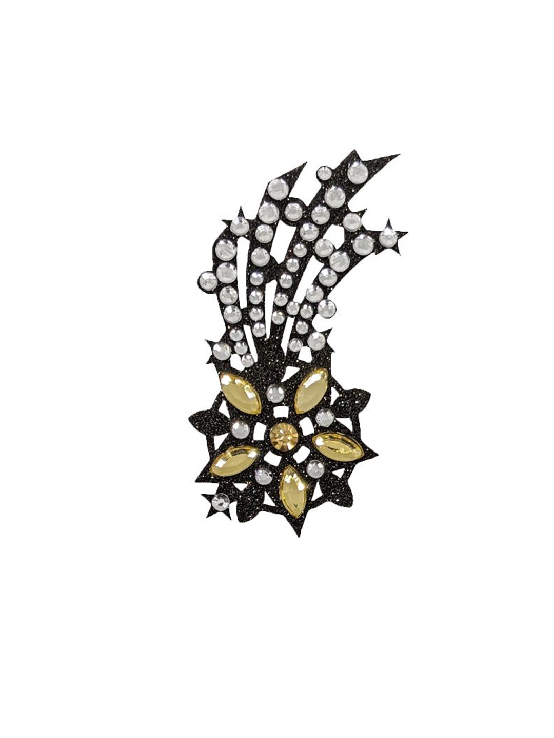 

Comet Busters Stones Studded Temporary Body Jewel Tattoo, Black