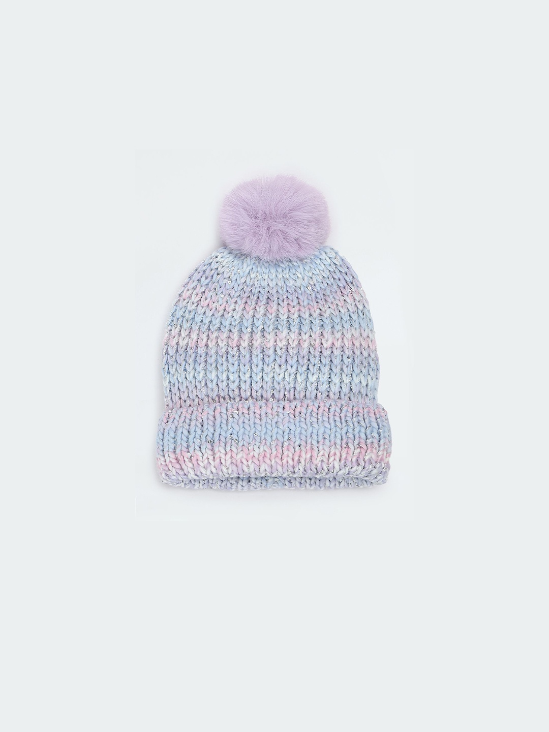 

max Girls Self Design Beanie, Purple