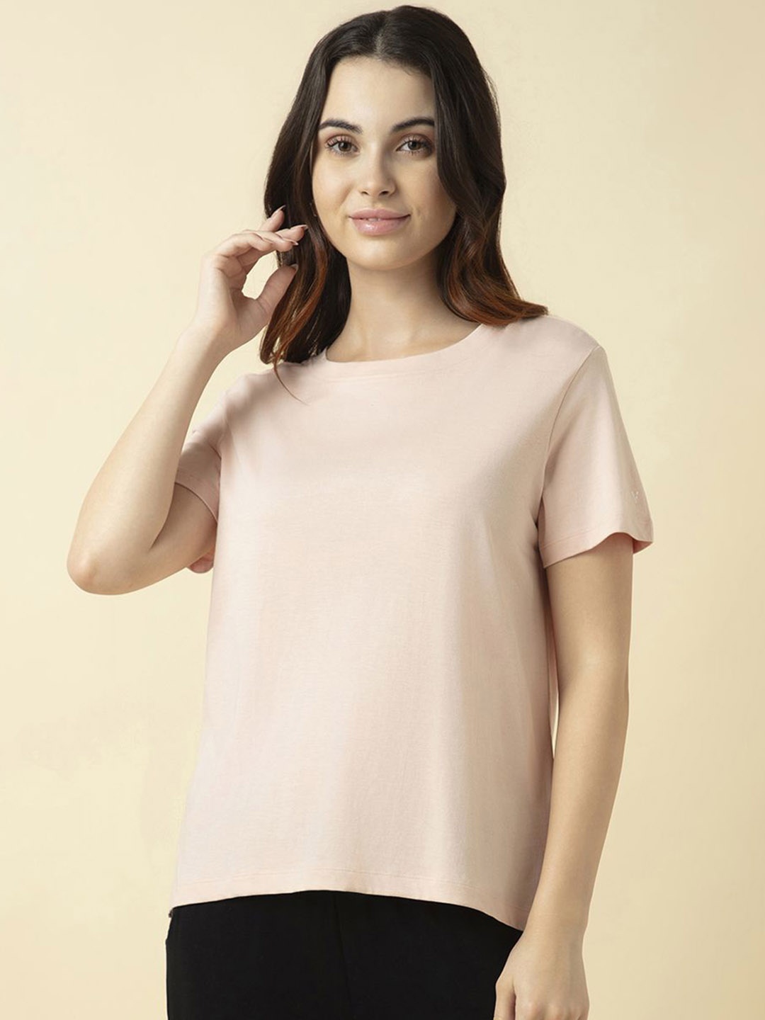 

Van Heusen Women Relax Fit Lounge T-Shirt, Peach