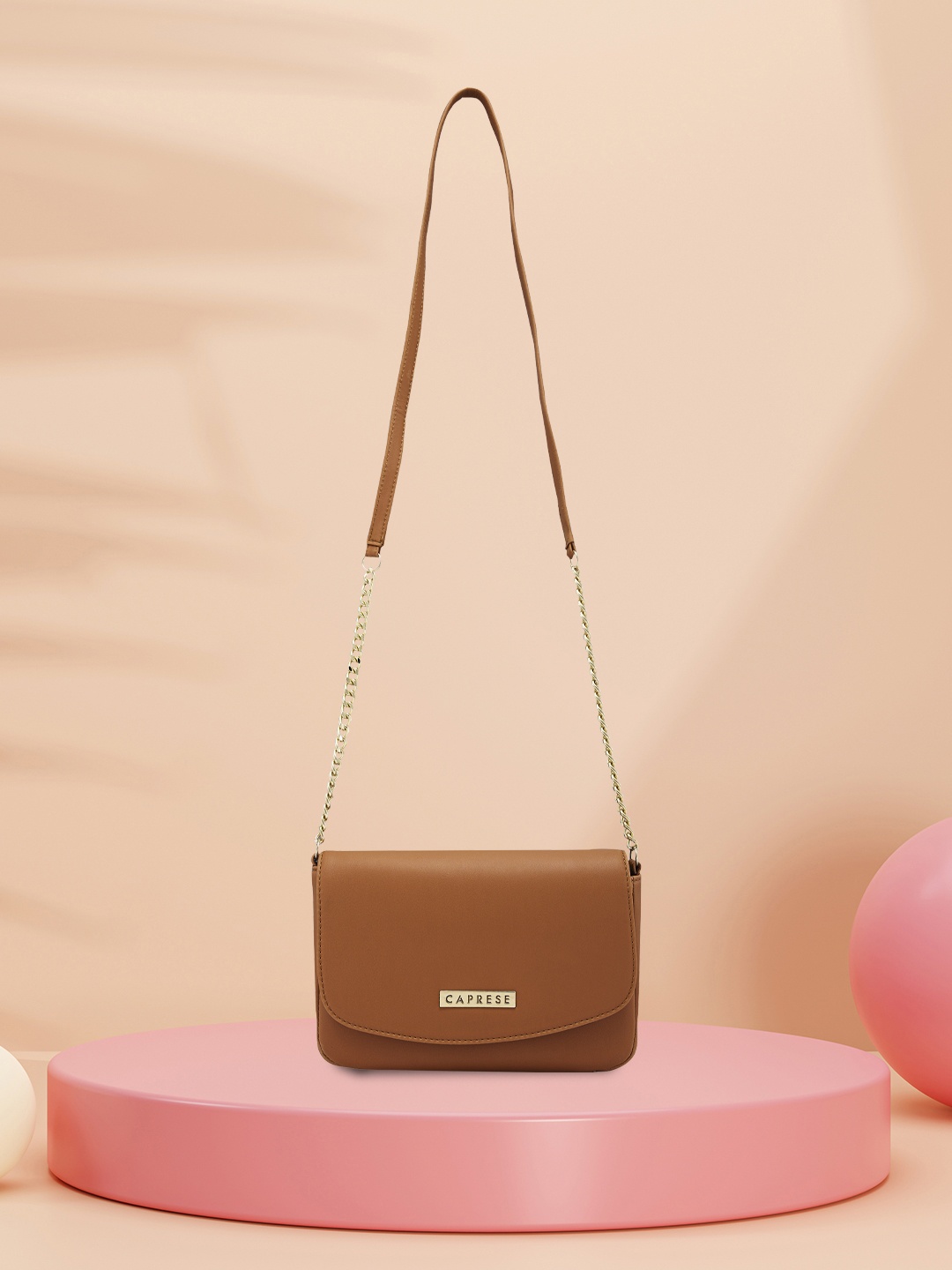 

Caprese Shaun Structured Shoulder Bag, Tan