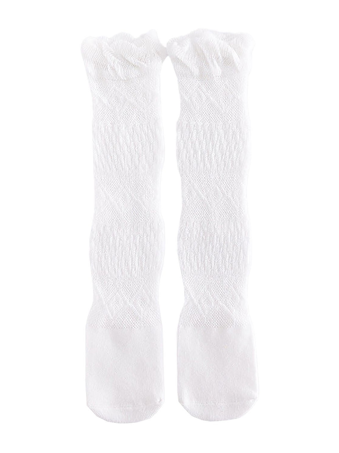 

SYGA Unisex Kids Cotton Above Knee-Length Socks, White