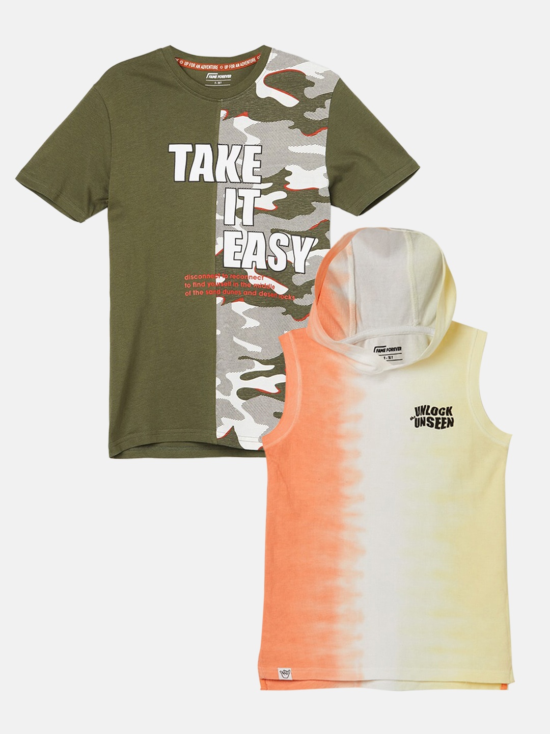 

Fame Forever by Lifestyle Boys Pack of 2 T-shirt, White