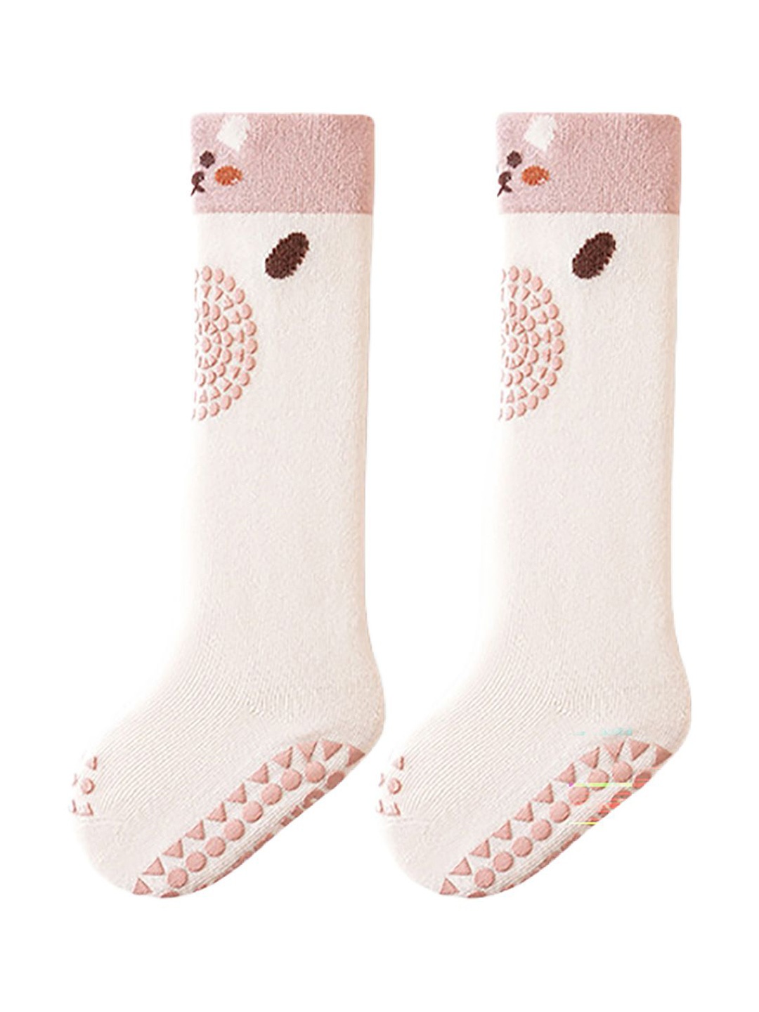 

SYGA Kids Cotton Above Knee- Length Patterned Socks, Pink