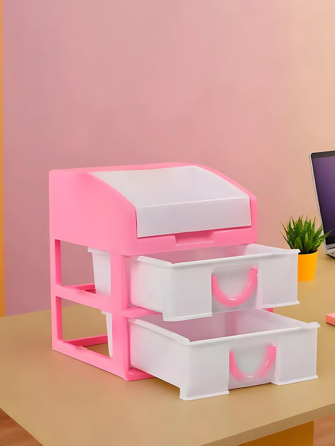 

Kuber Industries Pink 2 Pieces Drawer Organisers