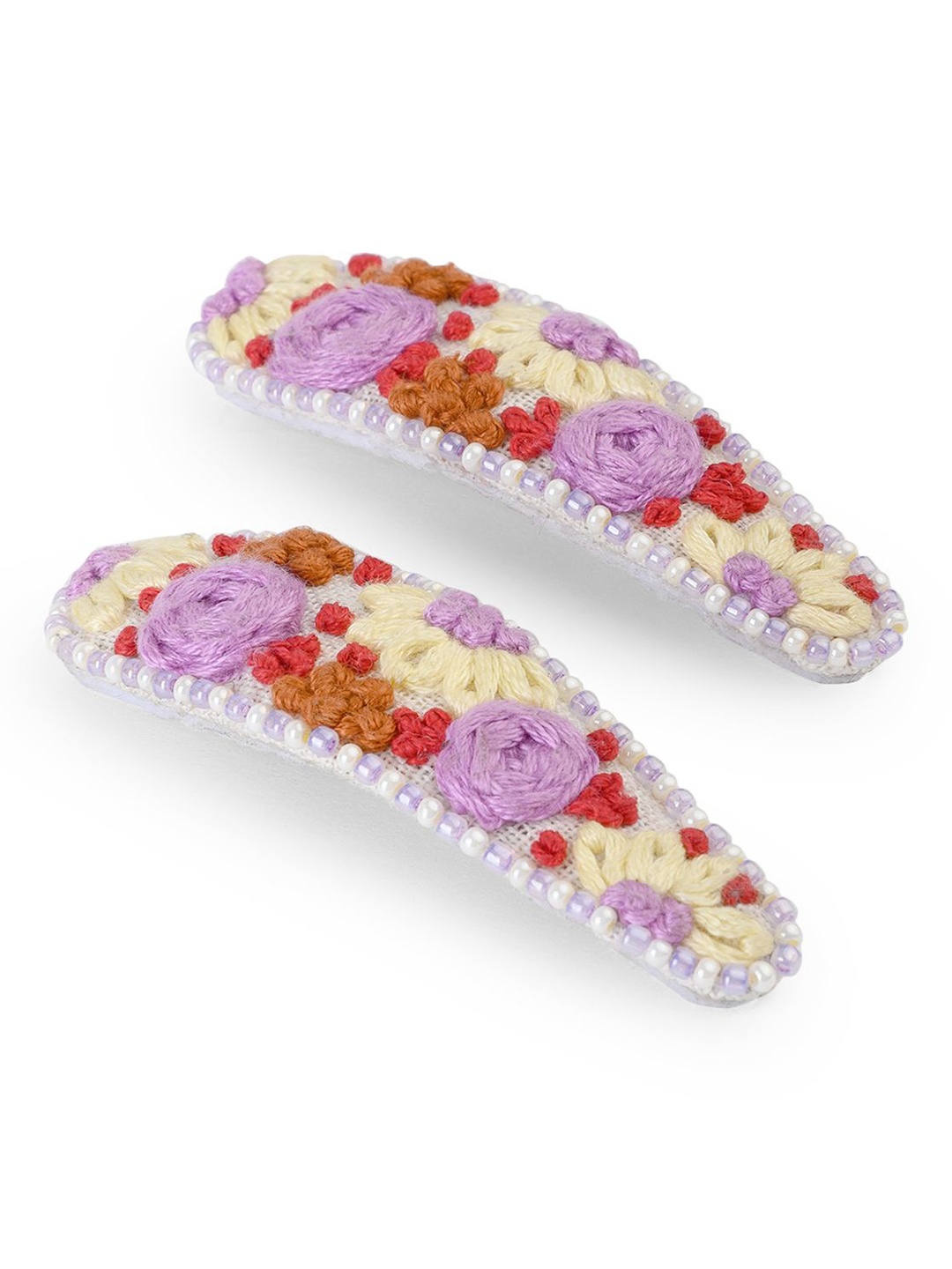 

Radhu & Kabby Women Set of 2 Embellished Tic Tac Hair Clip, Purple