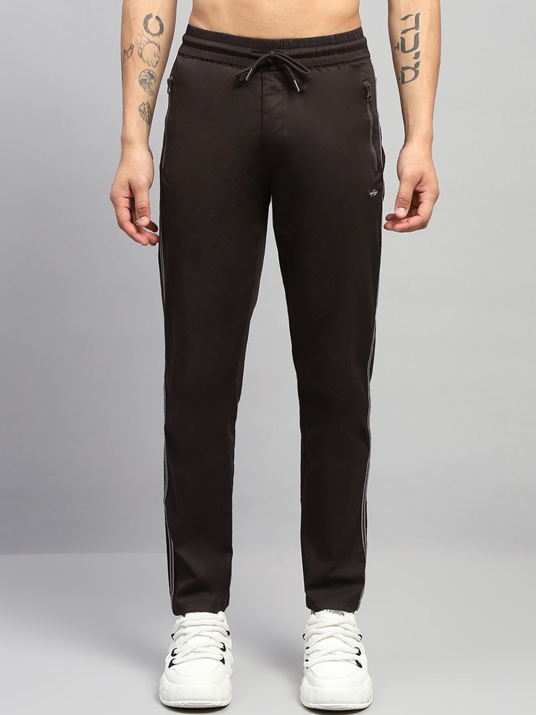 

Monte Carlo Men Mid Rise Track Pants, Brown