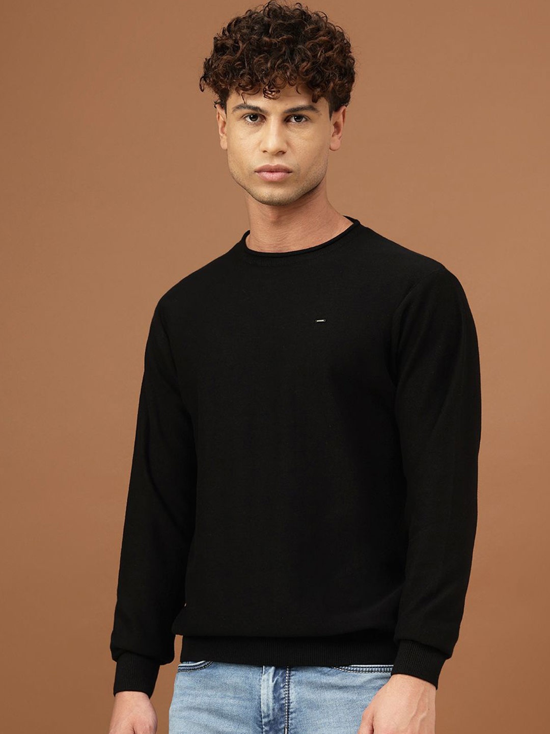 

Richlook Men Round Neck Sweatshirt, Black