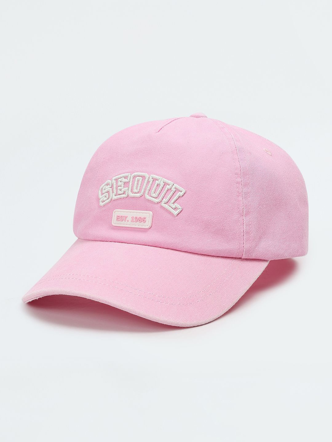 

max Women Cotton Embroidered Baseball Cap, Pink