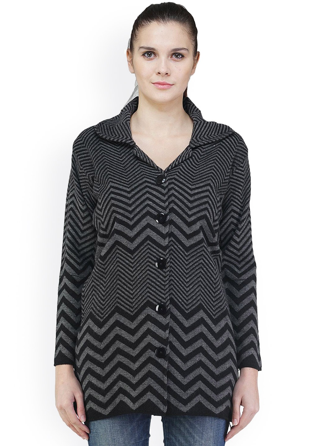 

MONTREX Women Single-Breasted Overcoat, Black