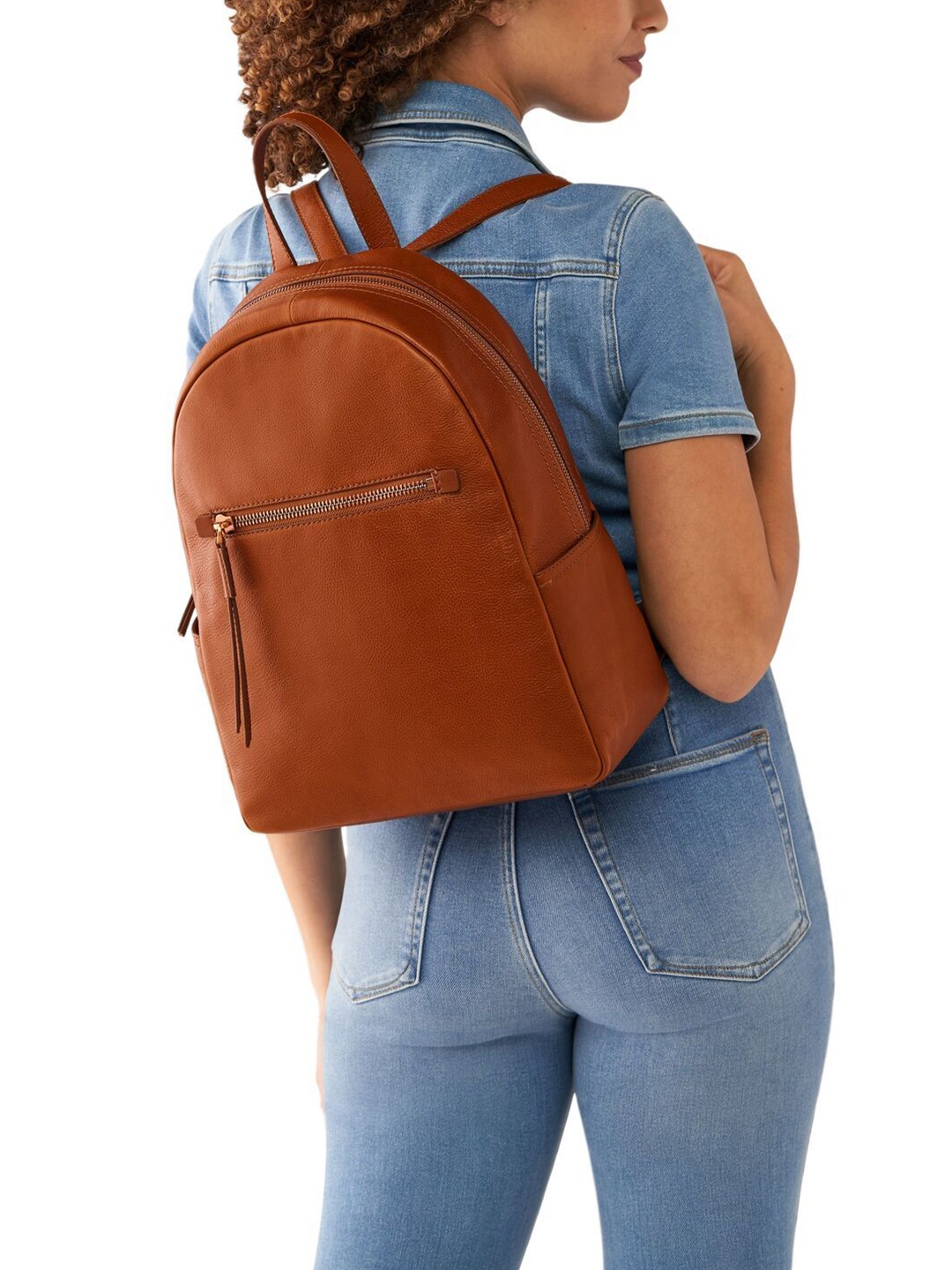 

Fossil Women Leather Backpack, Brown